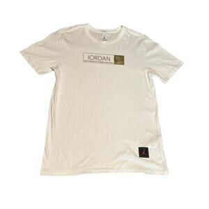 NIKE AIR JORDAN 1 10 OVO DRAKE SHIRT WHITE METALLIC GOLD